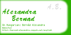 alexandra bernad business card