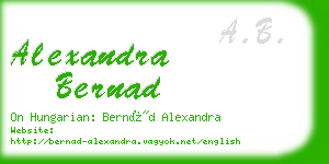 alexandra bernad business card